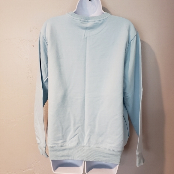 Fila Baby Blue Long Sleeve Pullover Sweatshirt Women's Large Pockets Athleisure - Picture 6 of 9